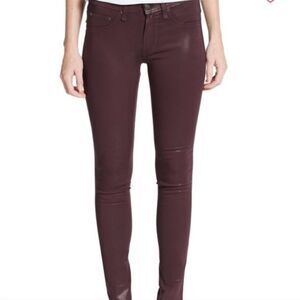 Rag & Bone Wine Coated Skinny Jean Legging Size 26